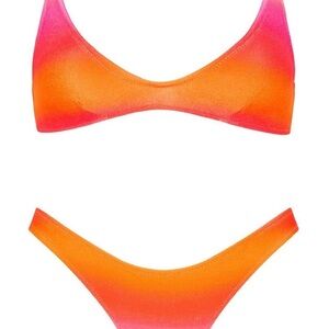 triangl swimwear Ombre Orange-Pink Bikini Set